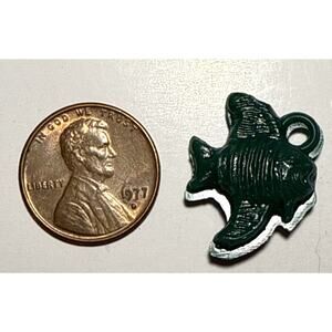 Vintage Cracker Jack Green Fish Celluloid Charm 1D